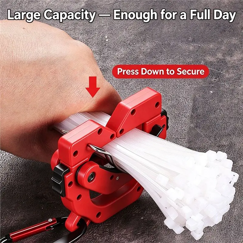 Zip Tie Organizer Portable Zip Tie Organizer Hangable Zip Ties Tie Bundling Tool Cables Clamp Blue