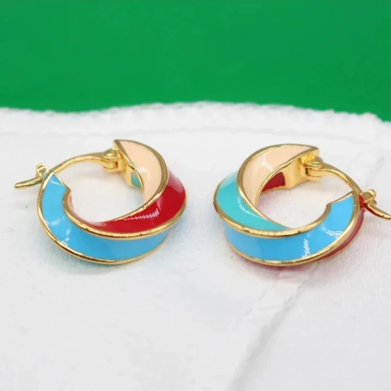 

Модные европейские дизайнерские геометрические круглые красочные серьги, роскошные женские ювелирные изделия, тренд