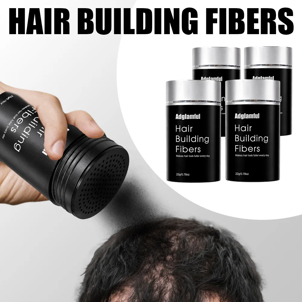 4 Pack 22g Hair Building Fibers Bottles Multi Shades Thickening Powder Hairline & Hair Part Cover for Sparse Hair Daily Use