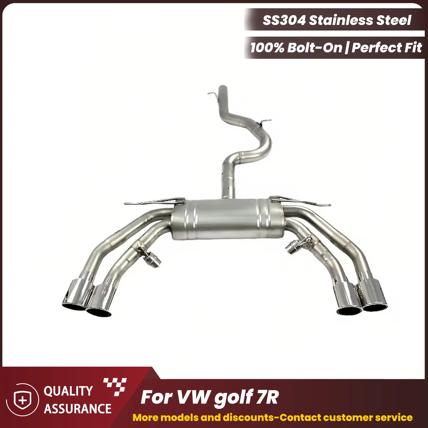 

ECCF Valvetronic Catback Exhaust For VW golf 7R Aggressive Exhaust Sound Performance Upgrade Easy Installation