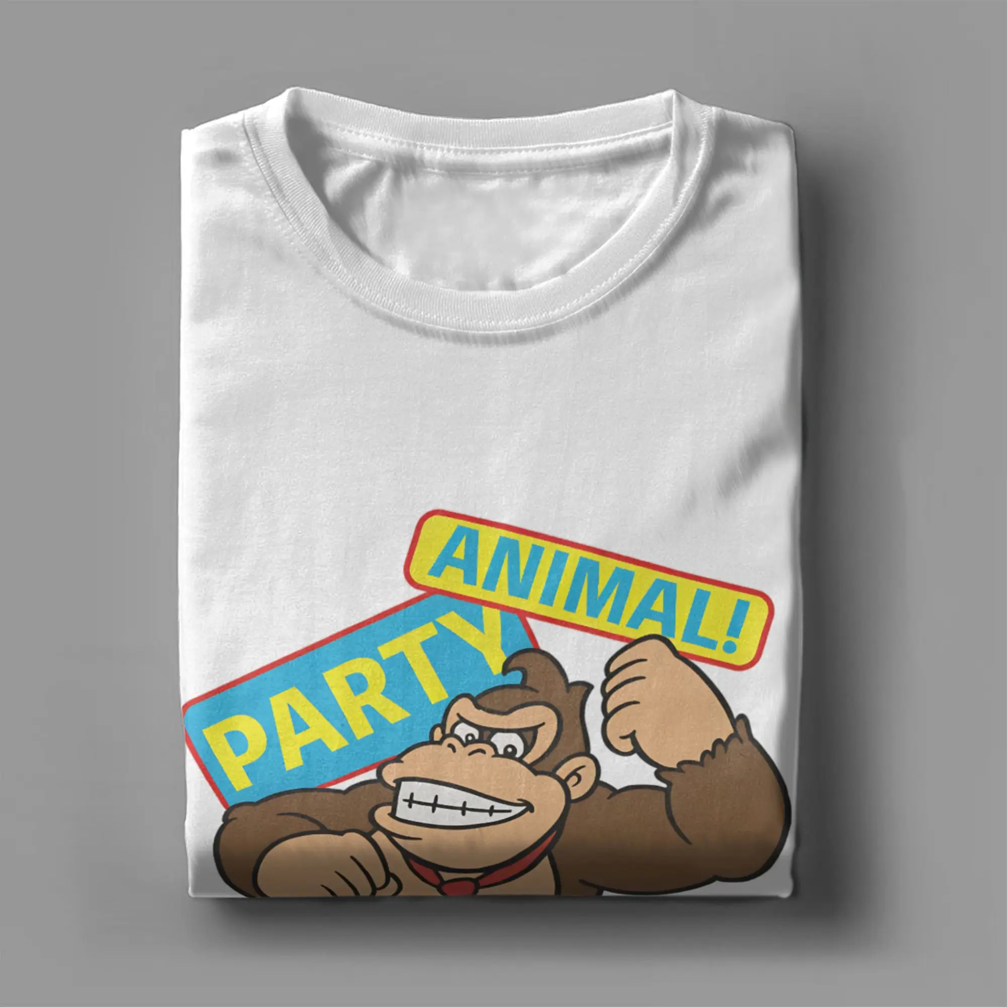 مضحك دونكي كونغ حزب بلايز الرجال Crewneck قصيرة الأكمام الأعلى المحملة القطن الصيف الأعلى المحملة