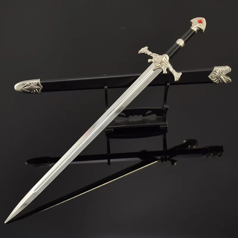 Modelo de espada de fuego negra de 30CM, juguete coleccionable de fantasía, exquisita decoración del hogar, regalo Ideal para fanáticos y fines de exhibición