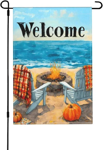 Beach Garden Flag Double Sided 12X18 Inch outside Decoration Burlap Seasonal Yar JJE DDI GGX