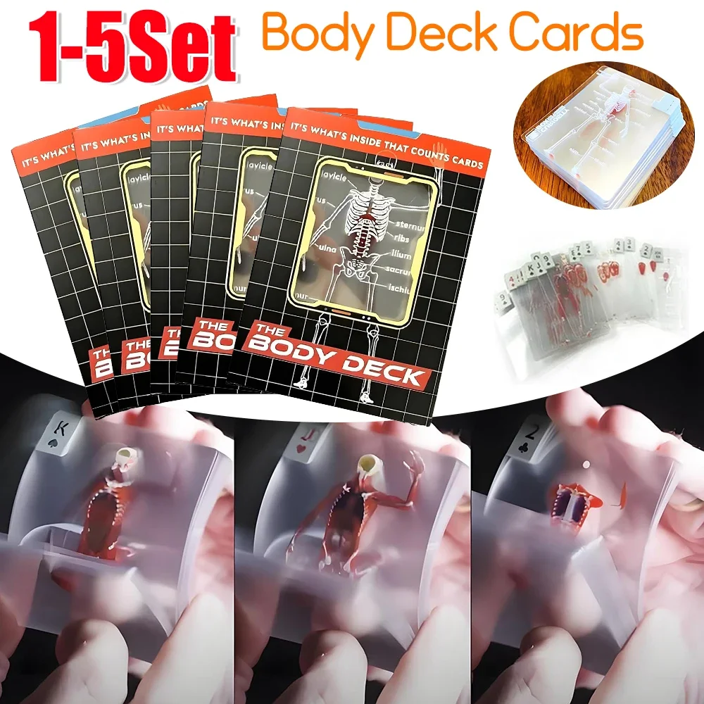

1-5pcs Body Deck Playing Cards Interesting Human Anatomy Playing Cards Playing Cards Card Game Entertainment Party