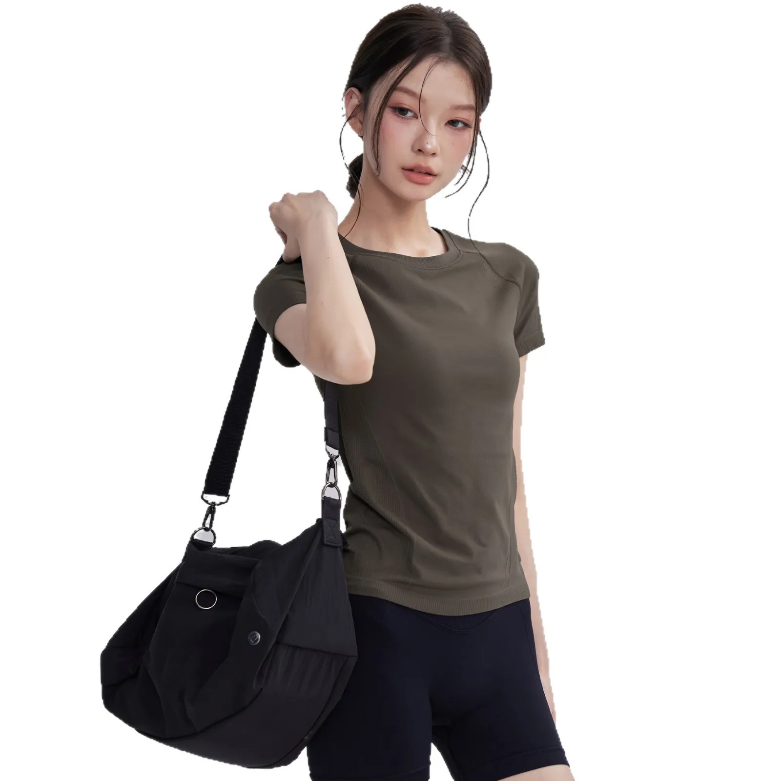 여성용 피트니스 스포츠 탑 퀵 드라이 러닝 트레이닝 여름 슬리밍 통기성 요가 스포츠웨어 상의