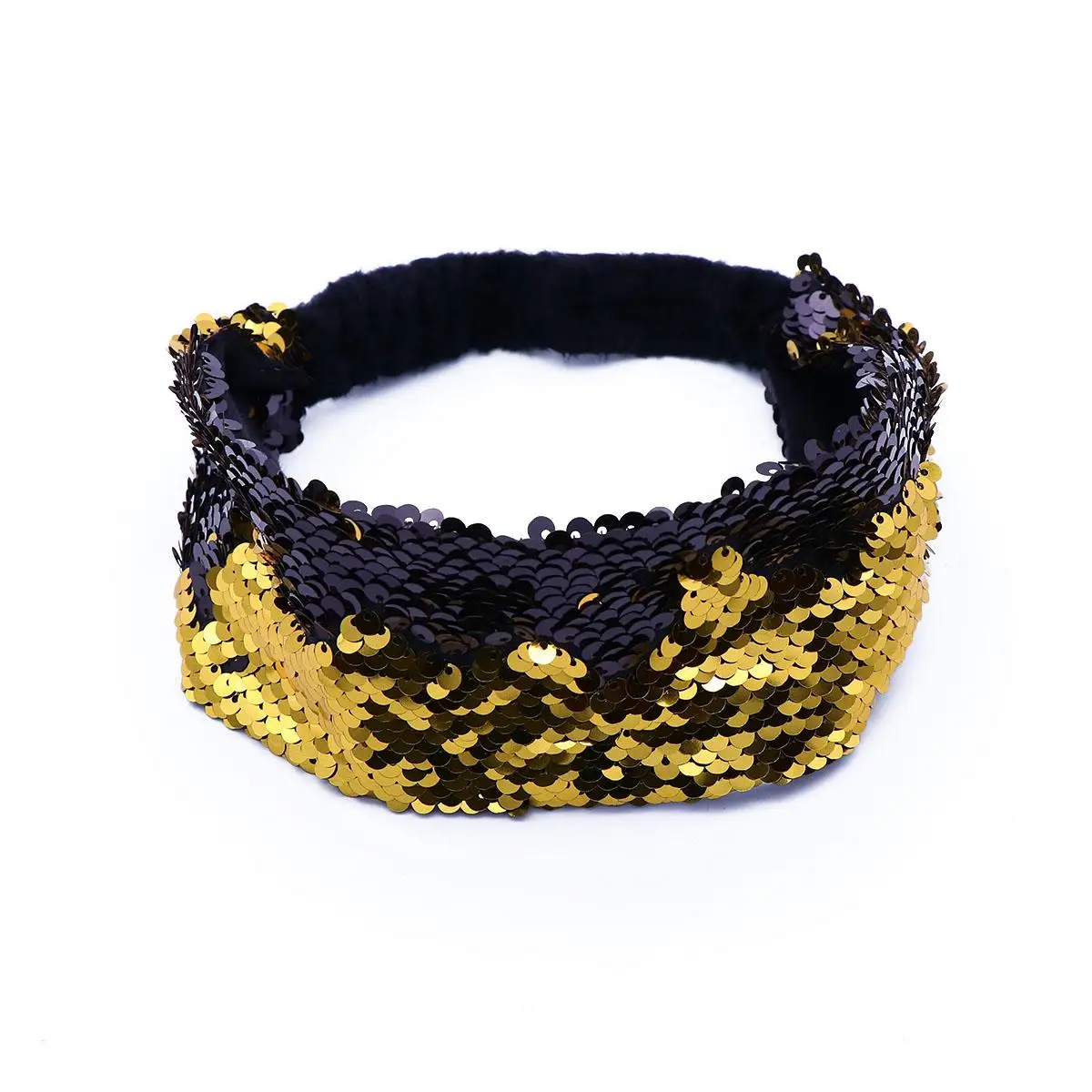 

Elegant Sequin Hair Clasp for Girls Dual Side Color Design Elastic Headband Kids Hair Accessory Prom Party Wear