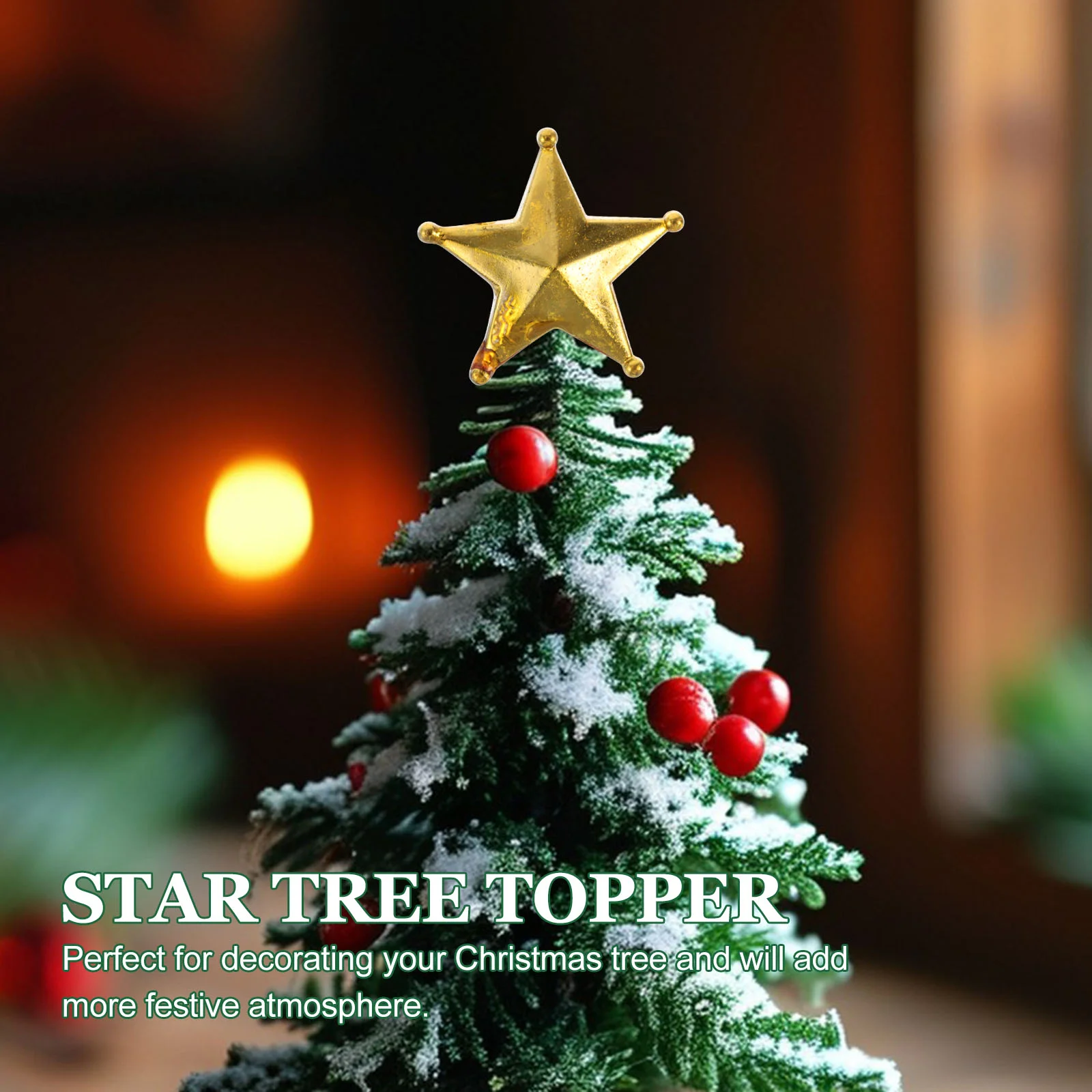 Xmas Tree Fairies Christmas Top Star Fall Decor for Kitchen Treetop Ornament Sign Topper Decorations