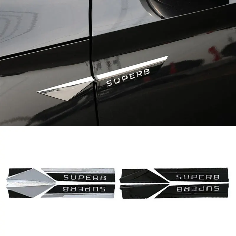 

blade fender car stickers wing mark For Skoda new SUPERB KODIAQ KAMIQ KAROQ logo car refit side body accessories decorative