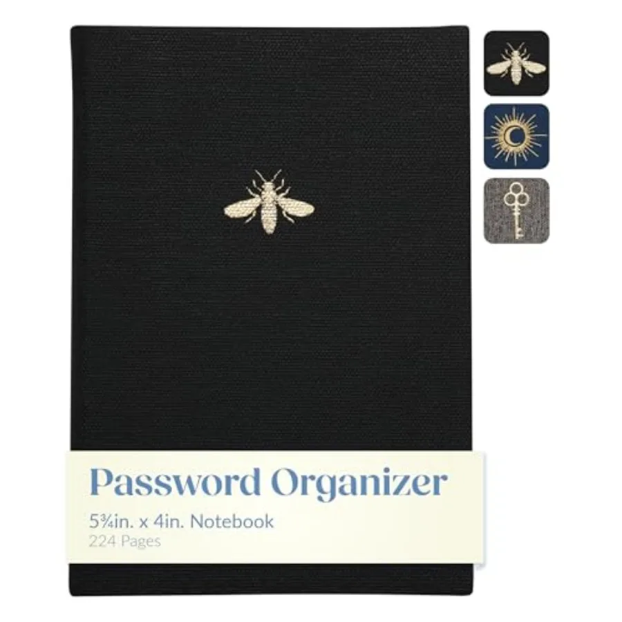 Eccolo Password Keeper Book with Alphabetical Tabs, Discrete Computer and Website Login Password Book and Organizer, Hardcover