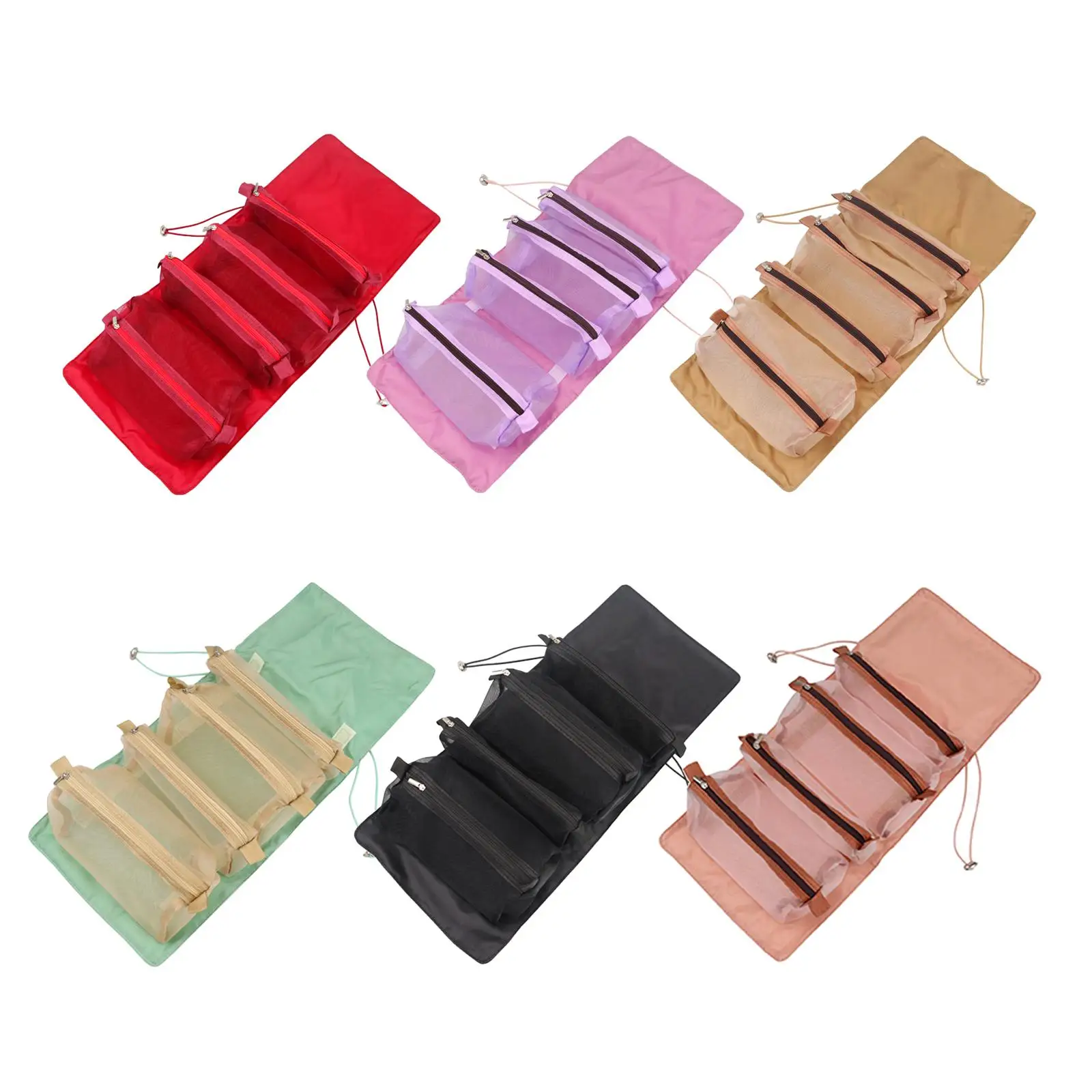 Roll up Wash Pouch Multifunction with Portable Large Capacity Travel Toiletry Case for Women Men Jewelry Shower Accessories