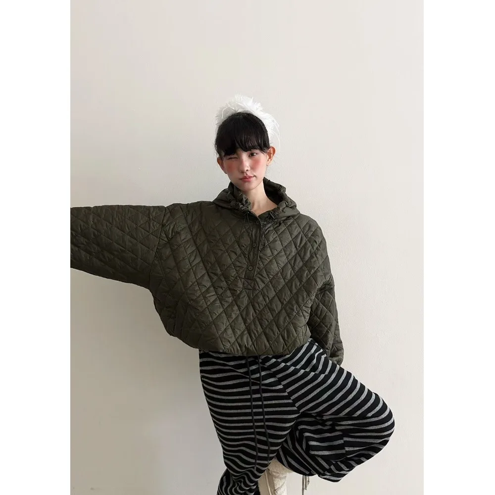 Koreańska luźna bluza z kapturem z bawełny dla kobiet, modna, jesienno-zimowa, nowość, uniwersalna odzież uliczna, swobodny top.