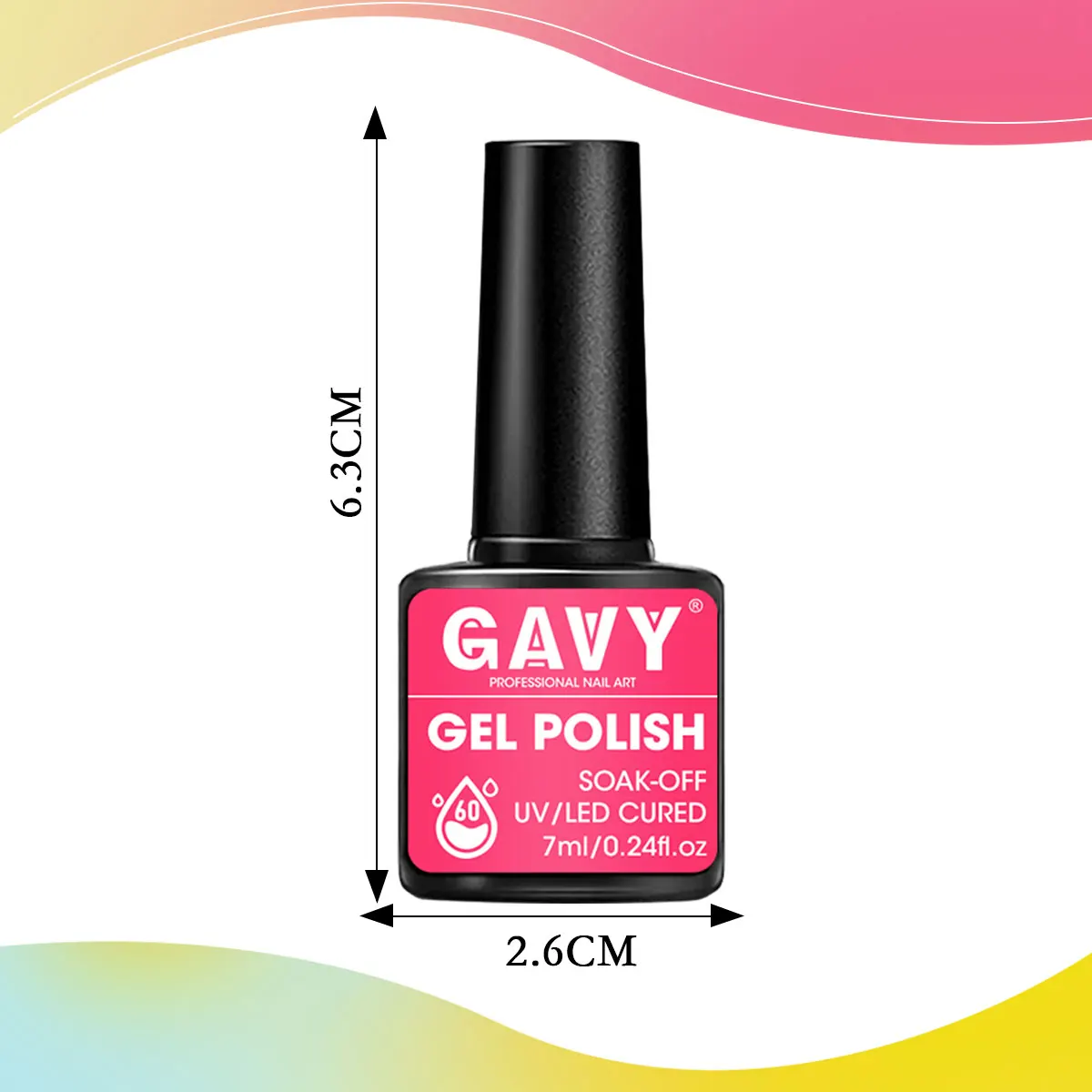 GAVY 0.24オンス 新しいトレンディなソリッドカラージェルネイルペイント、グリッタージェル、健康的なネイルケア、日常使用、仕事、パーティーに最適