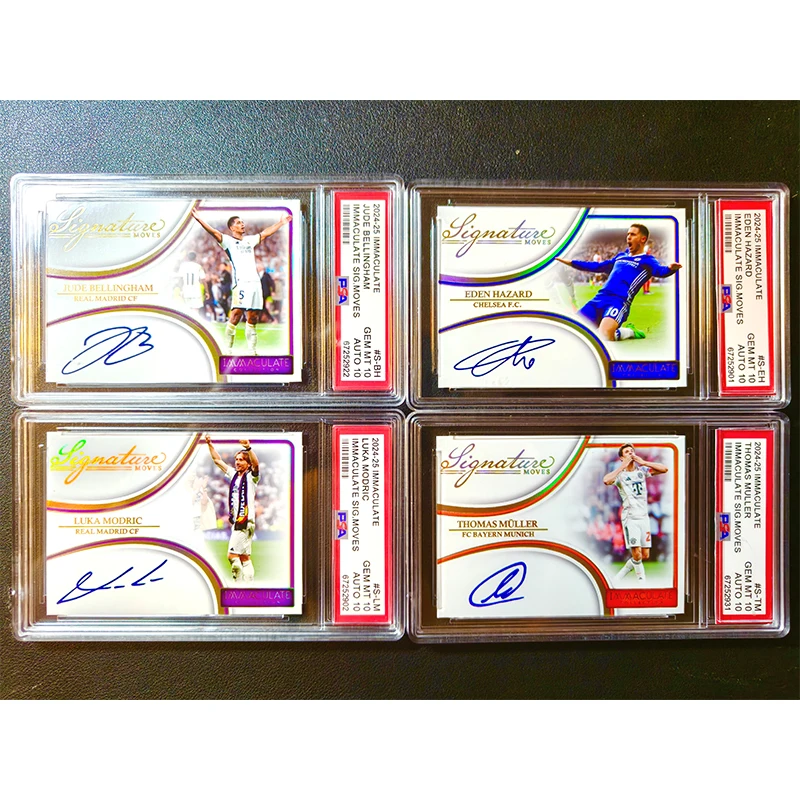 

NEW Panini Diy PRIZEM Football Star Signature Sticker Printed Card Replica Homemade 1/1 Rating Collection Boy Gifts