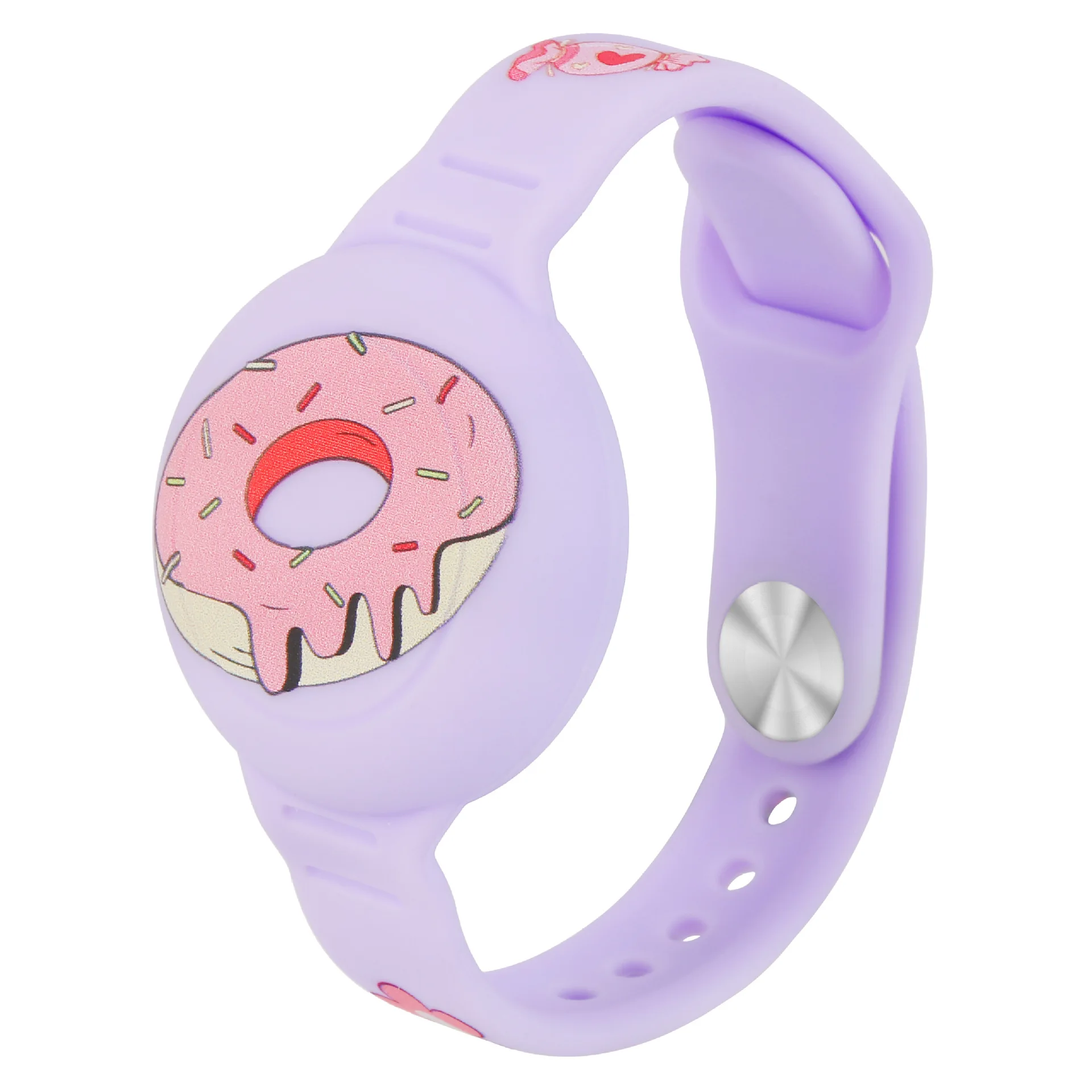 Wasserdichtes Armband für Kinder mit AirTag, Silikonmaterial, niedliches Cartoon-Design, verstellbar, versteckter Halter für Apple AirTag