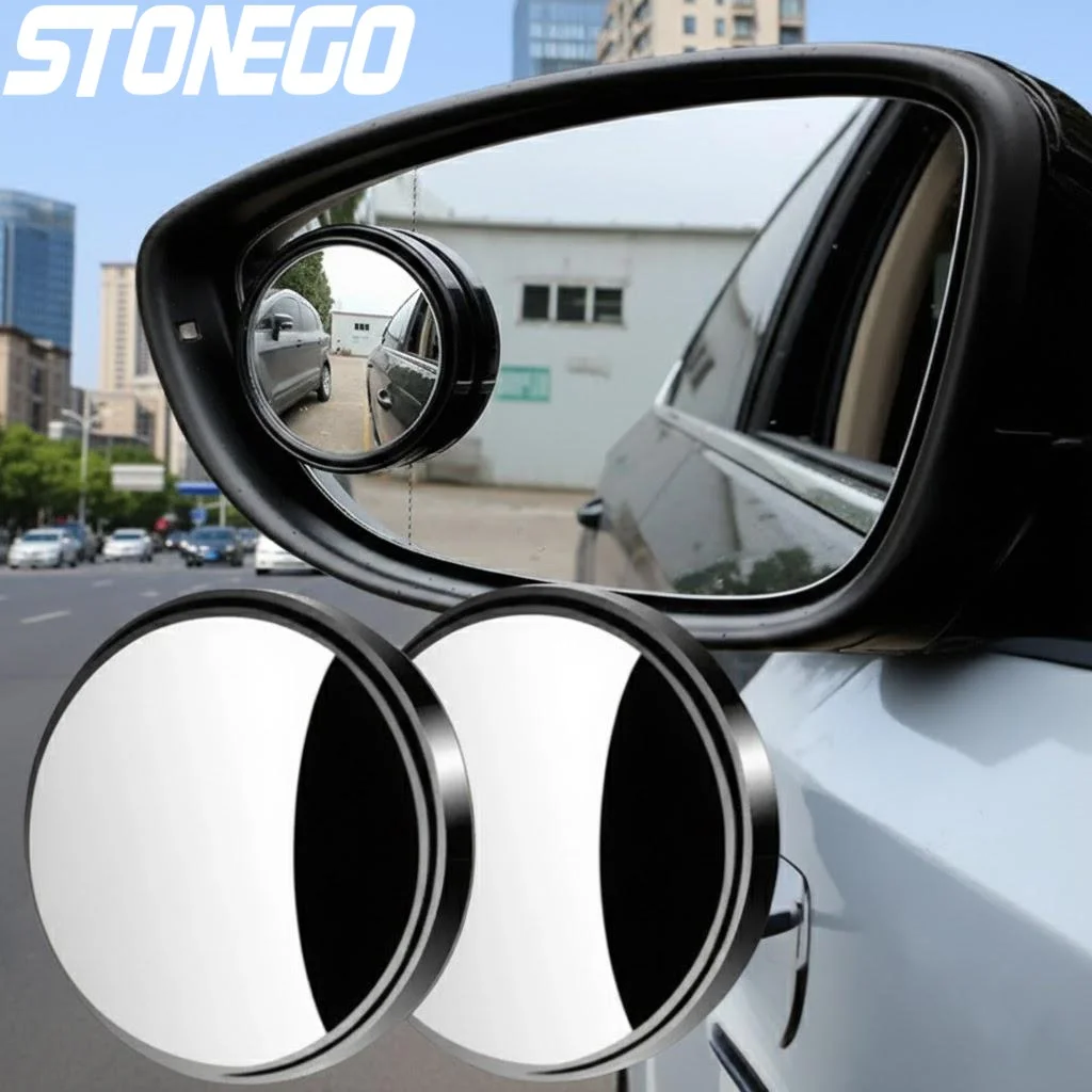 

360 Degree Wide Angle Convex Blind Spot Mirror Small Round Rear View Mirror for Vehicle Safety Side Parking Assist