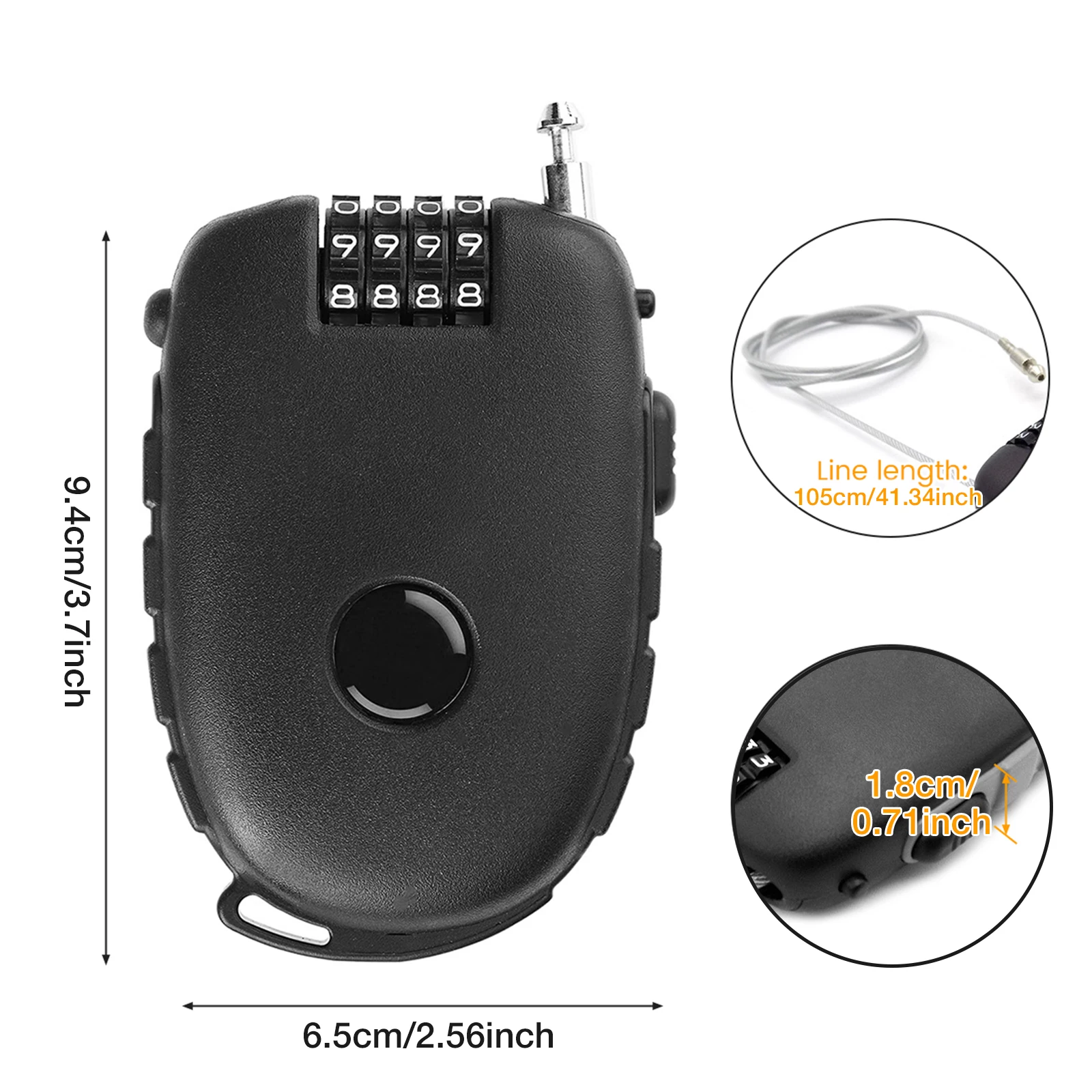 دراجة نارية الصلب كابل قفل برمز حقيبة سيارة زلاجات تلسكوبي سلك حبل قفل الدراجات خوذة رمز عجلة قفل بكلمة مرور مكافحة سرقة #6