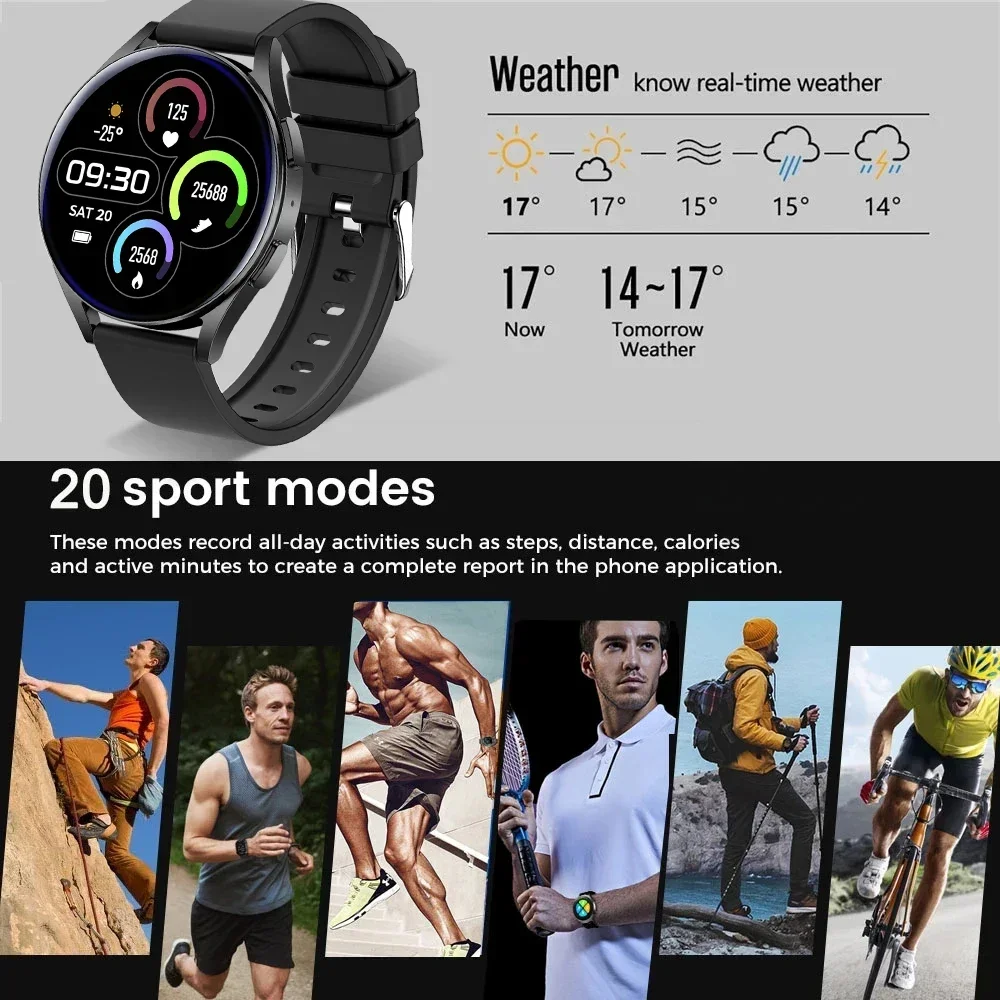 New Smartwatch for Men HD Full Touch Blood Pressure Blood Oxygen Bluetooth Call Sports Smart Watch Men Women For Android IOS 4