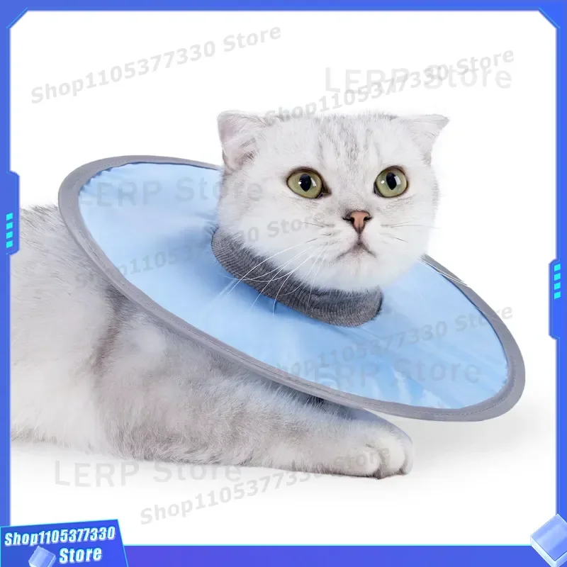 Soft Adjustable Cat Collar Waterproof Anti Lick Pet Neck Guard for Wound Healing Bite Prevention Comfortable Safety Design