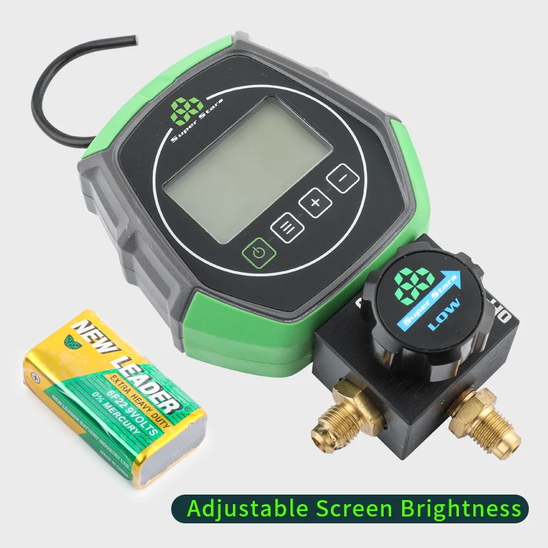 DSZH ST-B168DL Electronic Fluoride Gauge with Digital Display for Refrigeration and Vacuum Pressure Testing