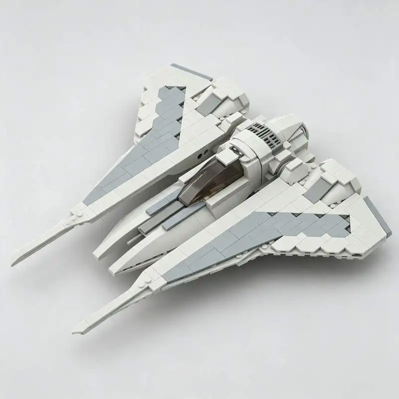 521Parts Futuristic Space Fighter Building Blocks Sci Fi Aircraft Model DIY Assembly Creative Display Collection Festival Gift