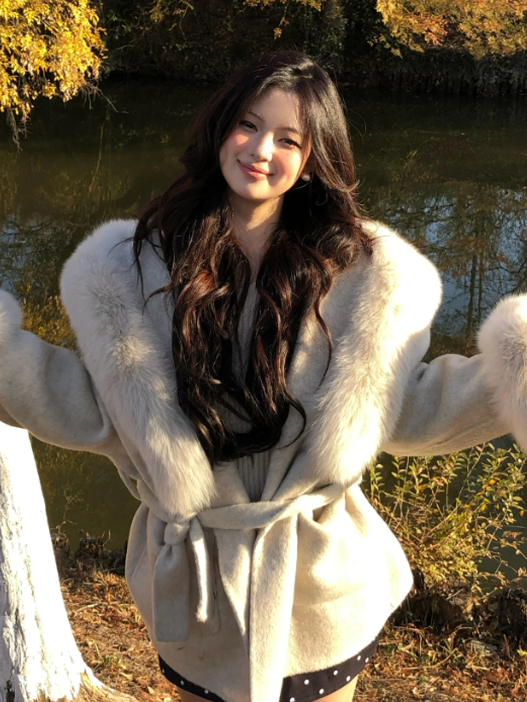 

Ретро-пальто из мягкой шерсти с поясом, женская зимняя одежда свободного кроя, с длинными рукавами, с капюшоном, теплое, повседневное, для дома