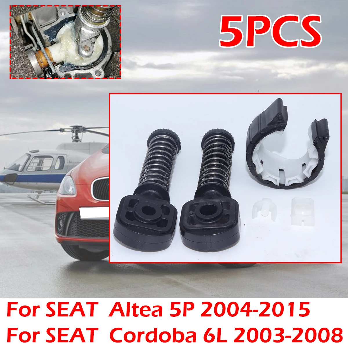 

5pc/kit Gearbox Rebuild Kit Shifter Lever Adjuster Linkage Pivot Upgrade Bushing Shifter Bearing Shell MT For SEAT Cordoba Altea