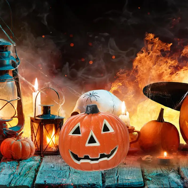 1Pc Dekorative Kürbis Halloween Requisiten Laterne Dekor Kürbis Dekoration Kürbis Licht Outdoor Halloween Decorationsation – Detail 6
