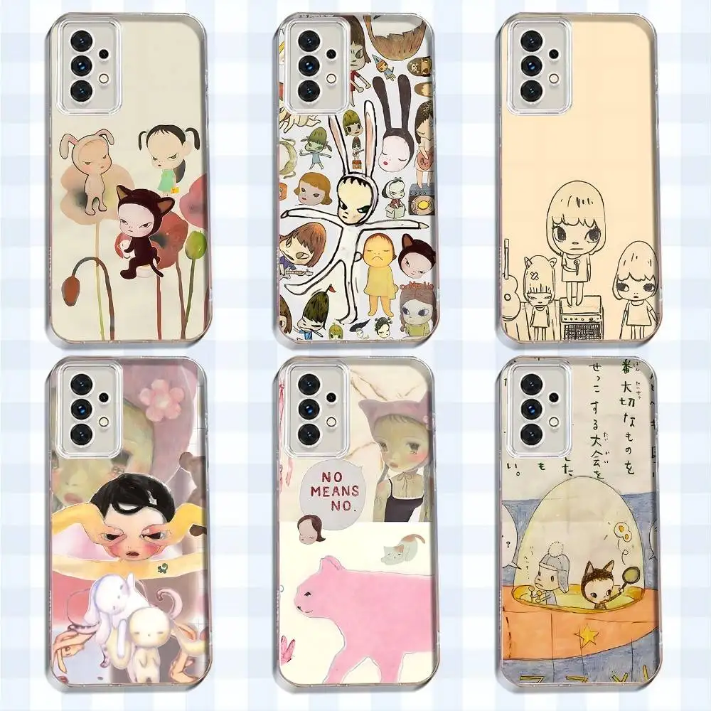 Phone Case For Samsung S24,30,21,22,23,20 FE,lite,PIus,Ultra,5G,Note,9,10 Y-Yoshitomo Cute Nara Transparent Cover