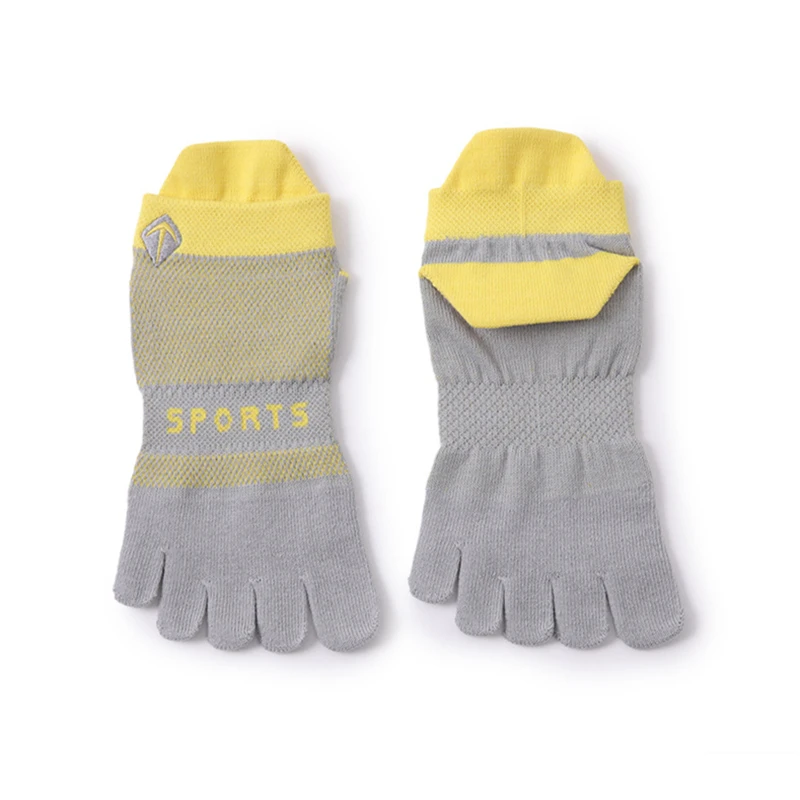 1 par masculino coolmax toe barco meias respirável algodão doces cores de secagem rápida suor-wicking cinco dedos ciclismo meias esportivas