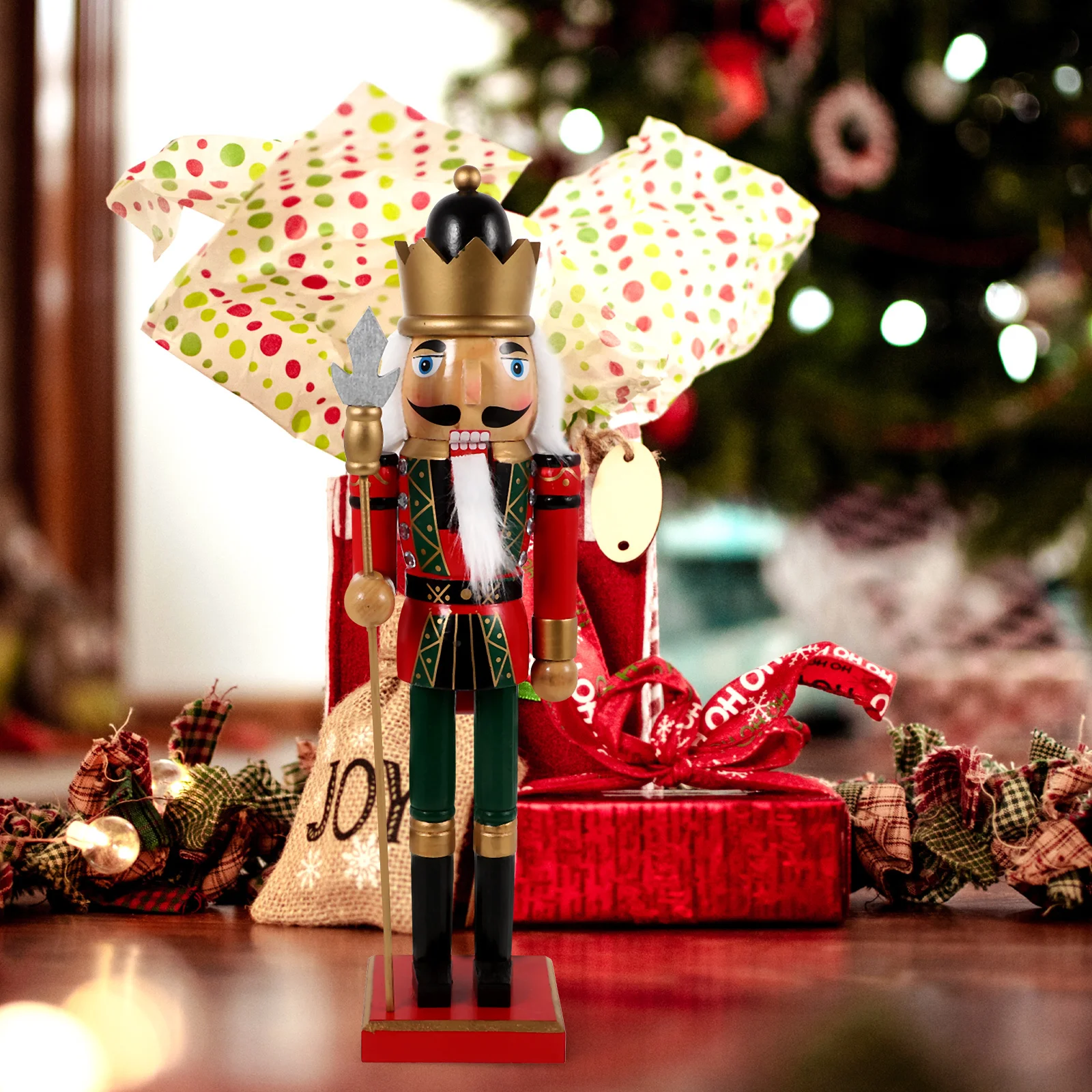 

Christmas Nutcracker Wooden Desktop Decor Craft Lovely Reusable Xmas Gift For Family Festival Decoration Ornament