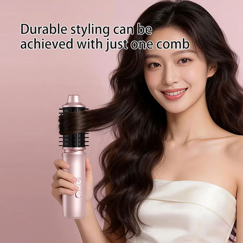 Charging Wireless Hair Curler 2 In 1 Straightening Curling Comb Portable Fluffy High Cranial Top Hair Styling Tool - view 4