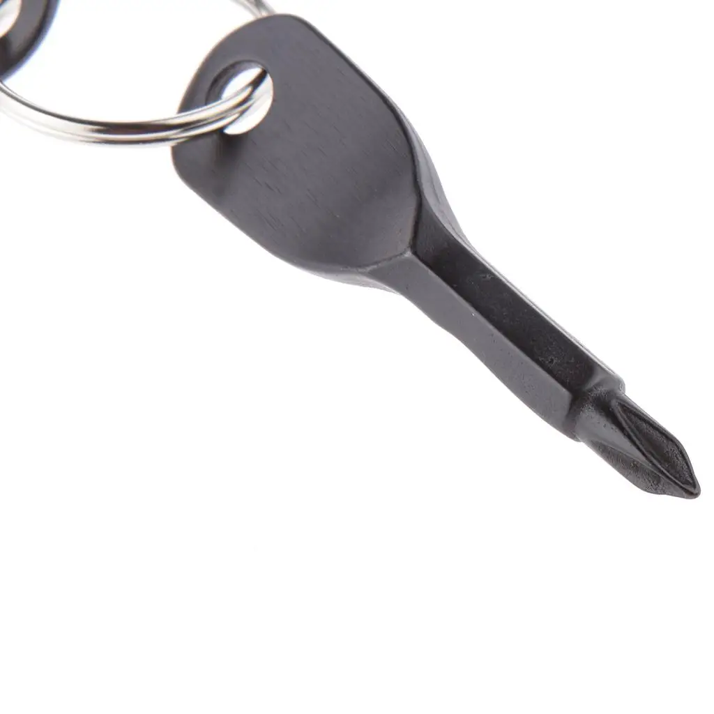 أداة رياضية خارجية مفك براغي سلسلة مفاتيح ملحقات طوارئ منزلية باللون الأسود