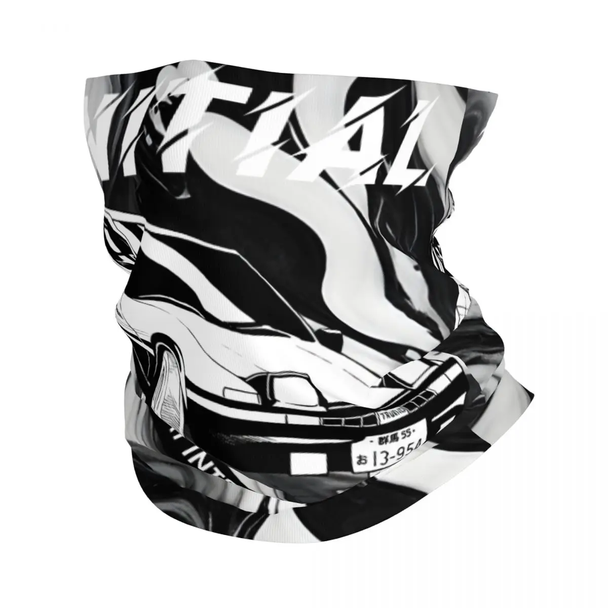 Eurobeat Intensifies AE86 Bandana Neck Cover Motorcycle Club Initial D Wrap Scarf Balaclava Cycling Unisex Adult Winter