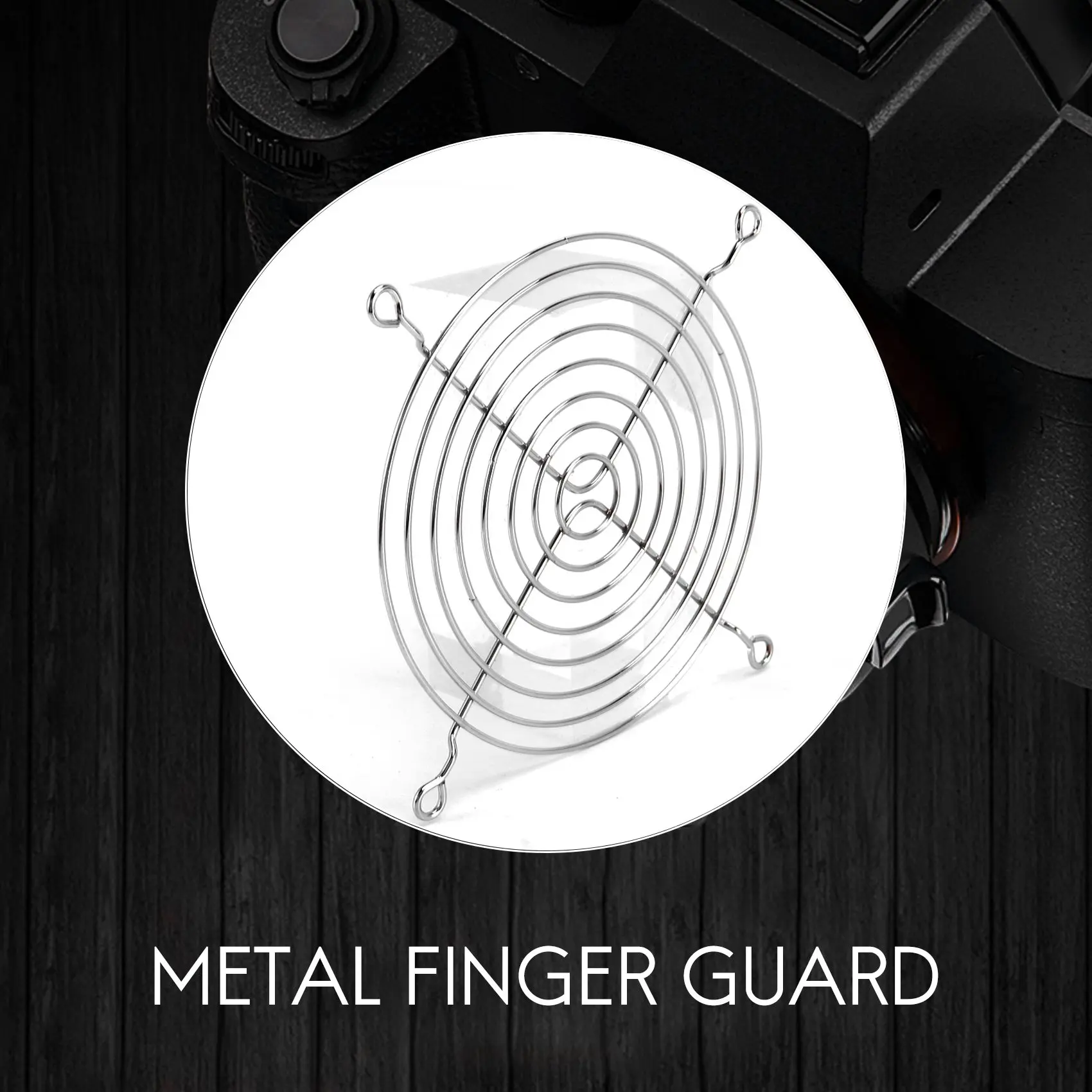 SMIEA PC DC Fan Grill Protector Metal Finger Guard 120mm 12cm Tono argento