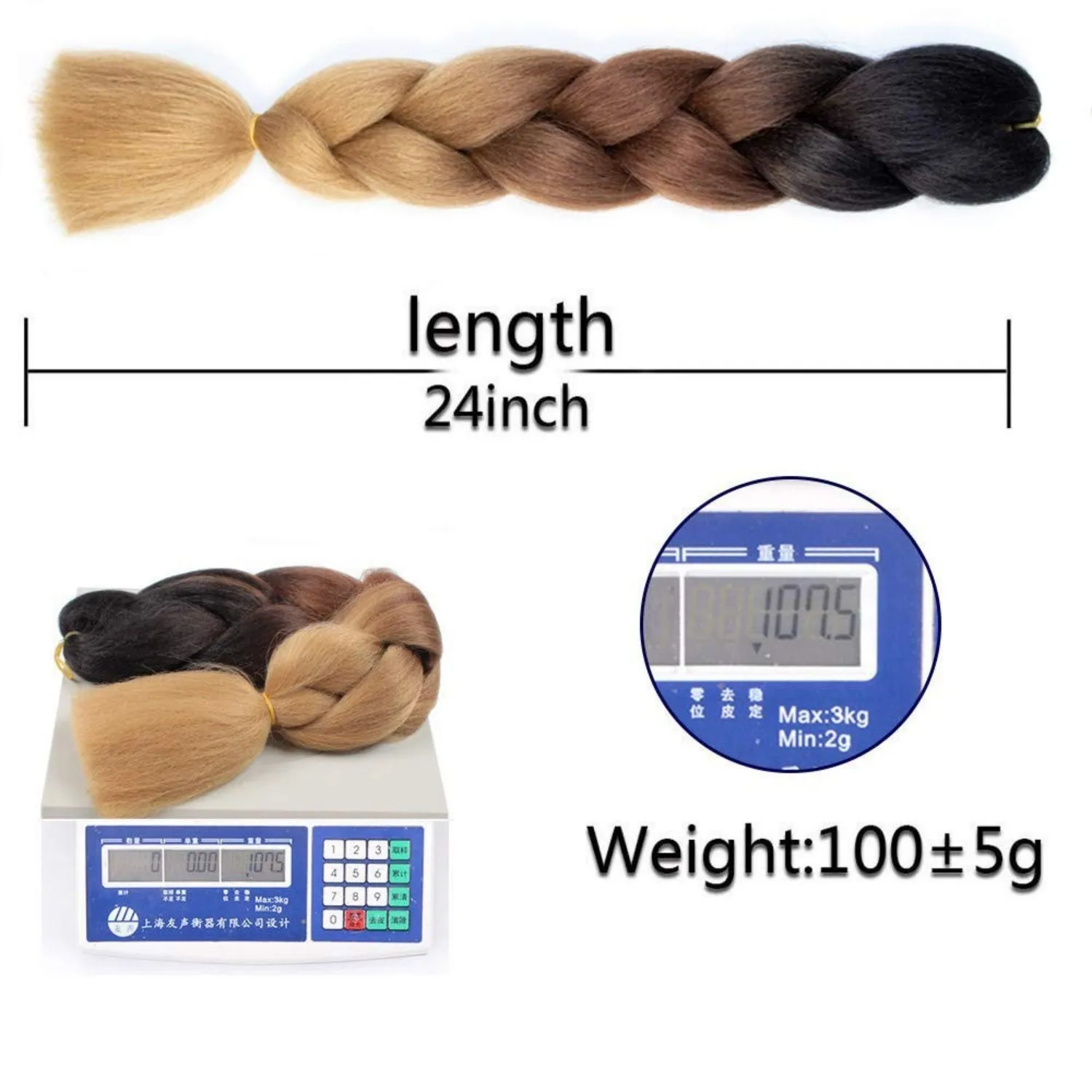 Synthetische Jumbo-Flechthaar-Zöpfe, Haarverlängerungen mit glitzerndem Flechten, Fl Lena für Twist Crochet Weave Braid Hair, 61 cm