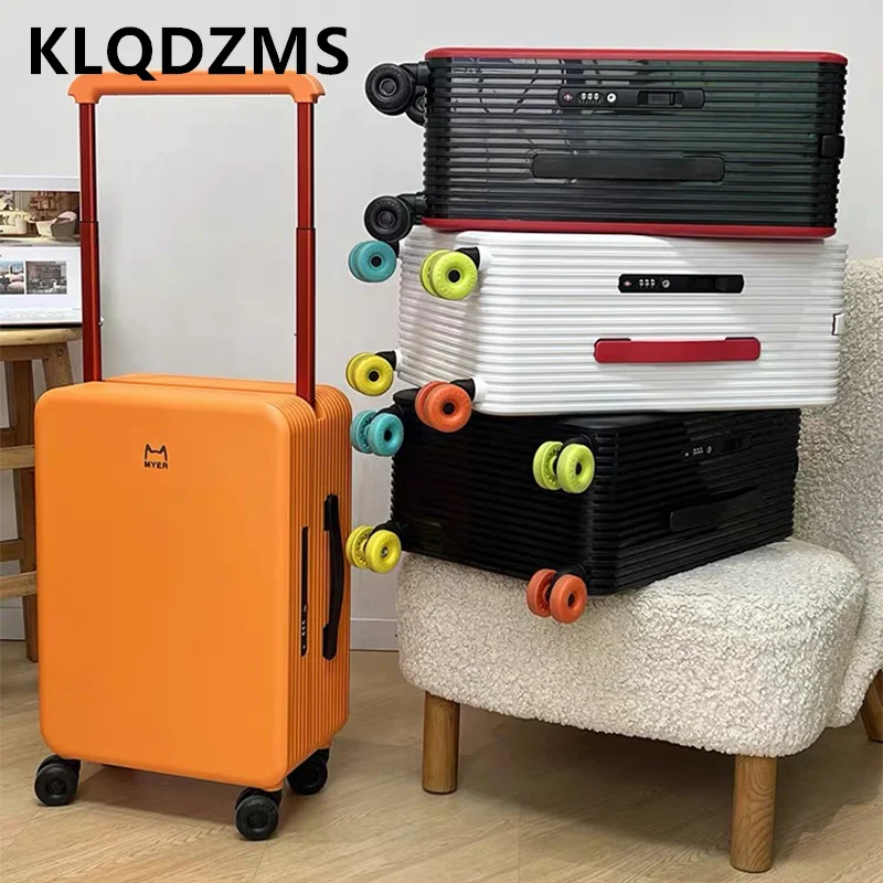 KLQDZMS 20 Zoll Handgepäck-Reisetasche ABS+PC Bordgepäckbox Große Kapazität 24 Zoll Trolley Studenten-Passwortbox Koffer
