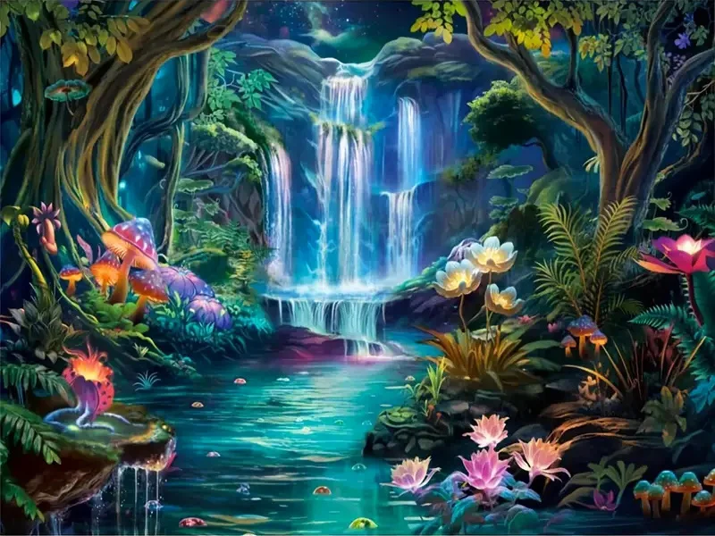 

Пазлы-головоломки «Пейзаж сказочного края: Грибы» 500/1000/1200/2000 элементов, семейные игры для игровой комнаты, спальни, домашнего декора, подарки