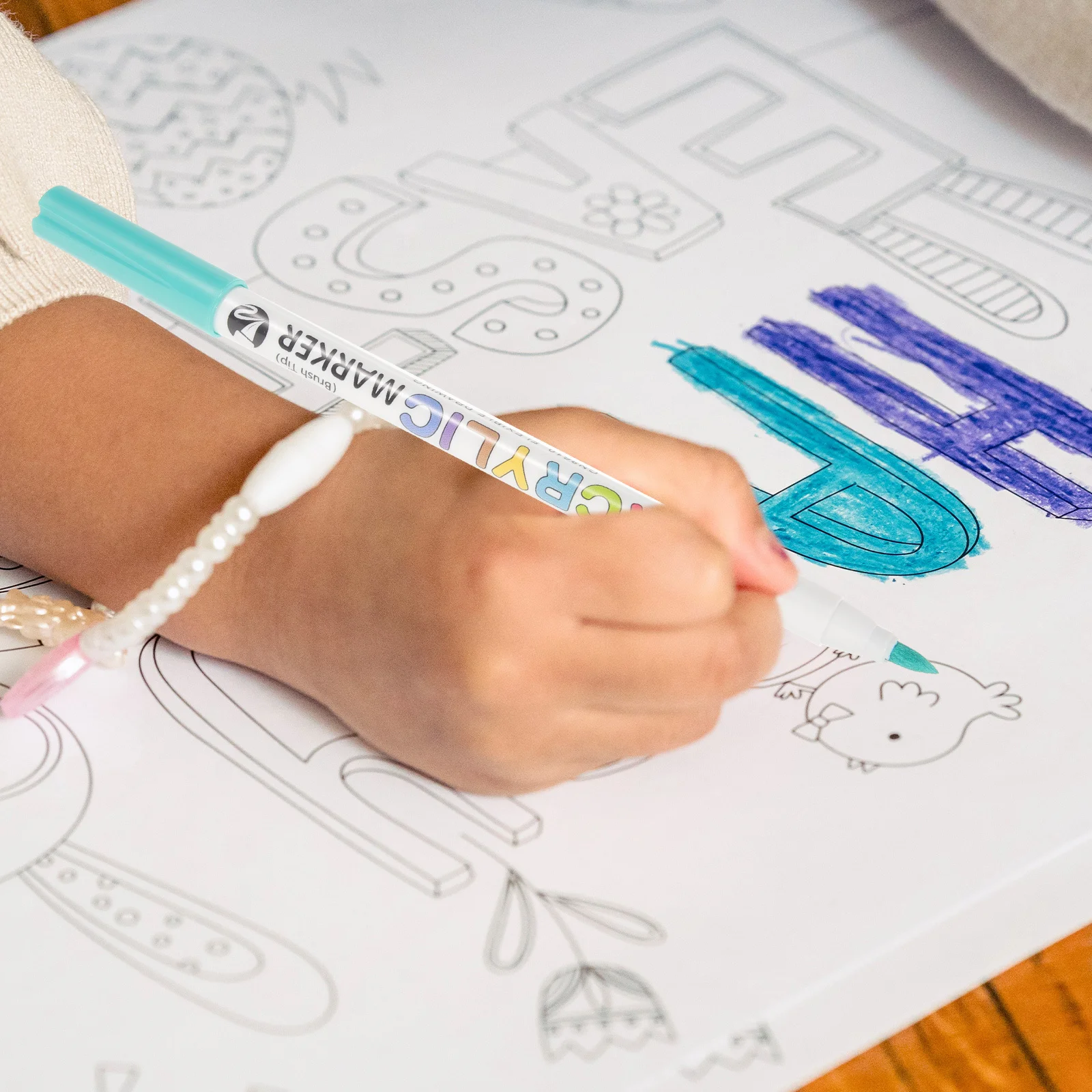 

1 Box Acrylic Paint Markers Flexible Tip For Drawing Coloring Sketching Scrapbooking Art Supplies Craft Painting Kit