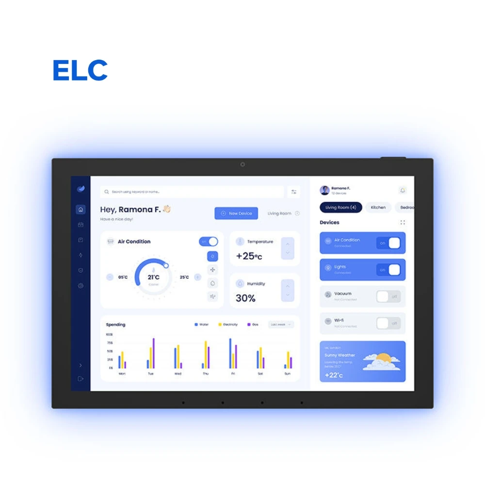 unique2025 NEW Arrivals RK3566 Multi Interfaces 10 Inch Wall Mounting Smart Home Hub Remote Voice Control Wifi Tablet