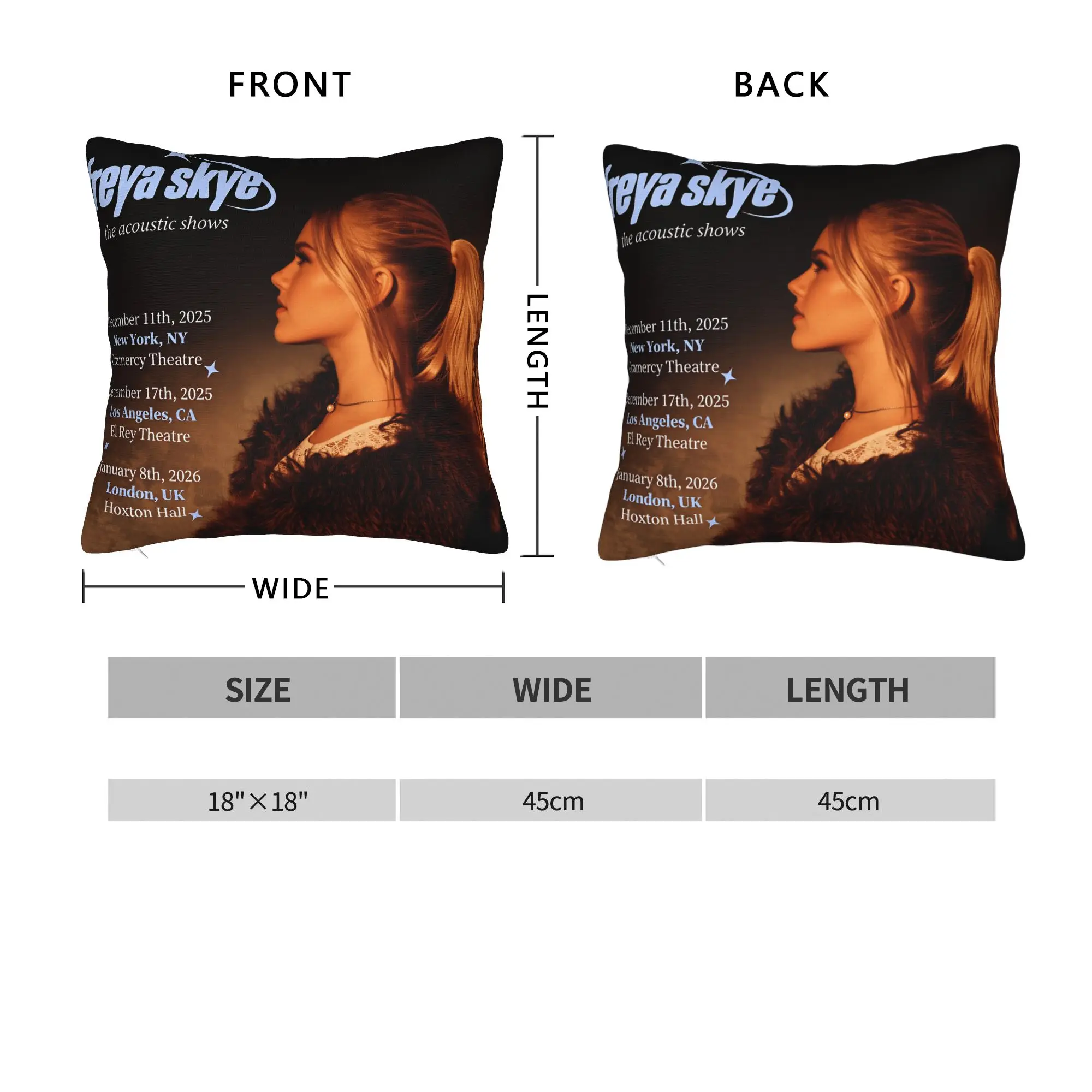 Retro Freya Skye  Pop Art Pattern   Pillow Cover Pillow Case For Living Room Chair Cushion Cover Polyester Design Pillowcases