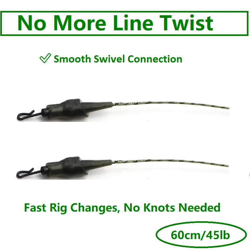 

2pcs/lot Carp Fishing Tackle Helicopter Rig Lead Core Leader Line Durable Quick Sinking Anti Tangle Chod Rig Carp Rig Leader