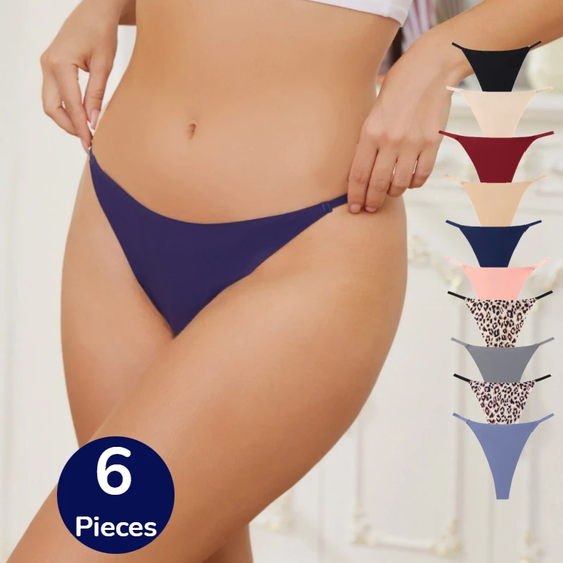 BZEL 6PCS frauen Höschen Licht Weiche Nahtlose Leopard Sport Sexy Dessous für Frau Thongs Weibliche Unterhose M-2XL T-back Verkauf
