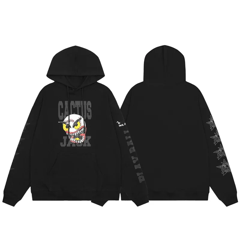 

New Cactus Jack Hoody High Quality Doodle Spoof Patterns Sleeve Edge Letter Men Women Casual Pocket UTOPIA Hoodies Pullovers