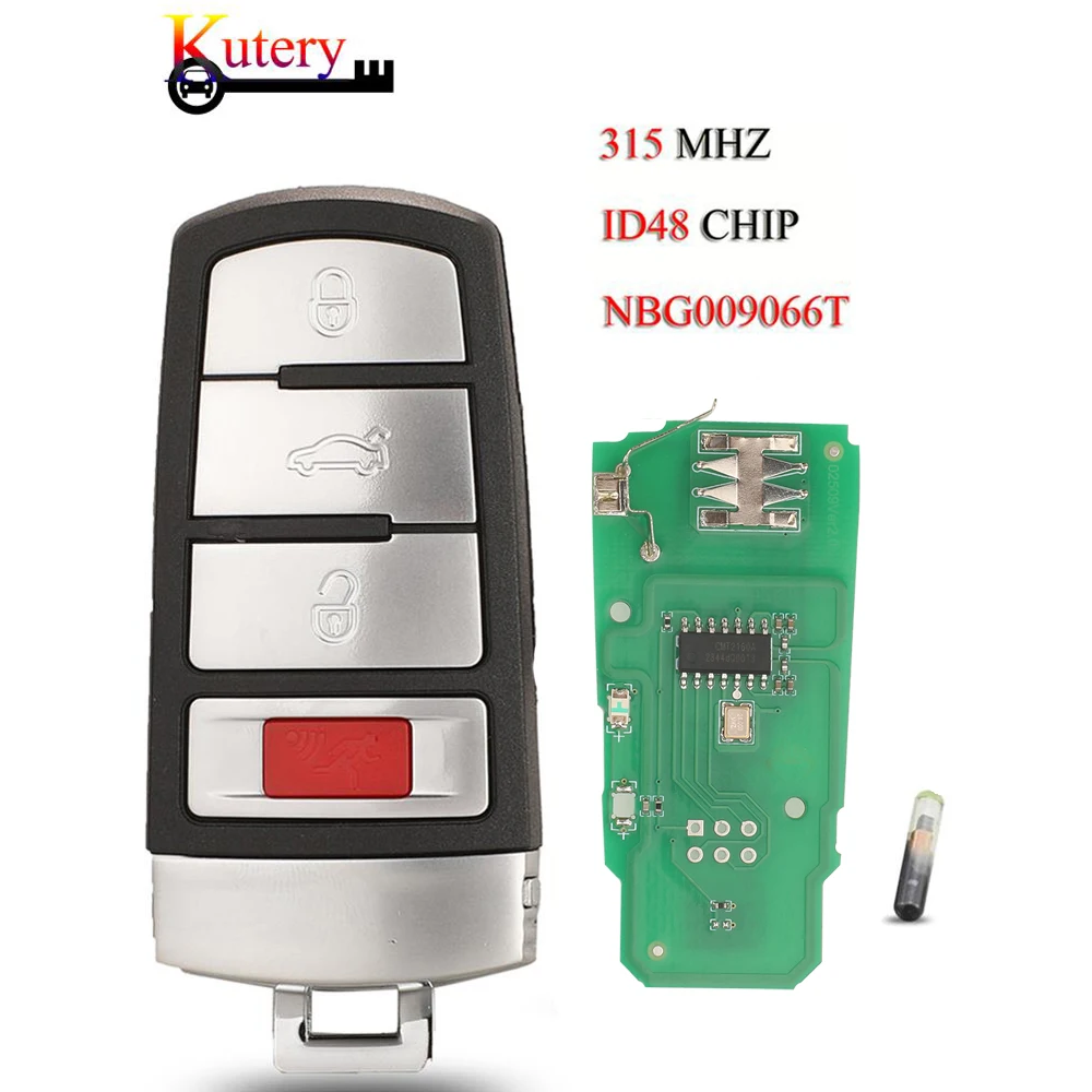 

Jingyuqin 3 + 1 кнопка NBG009066T дистанционный ключ от автомобиля для VW Volkswagen Passat 2006-2013 CC 2009-2015 ID48 чип 315 МГц 3C0959752
