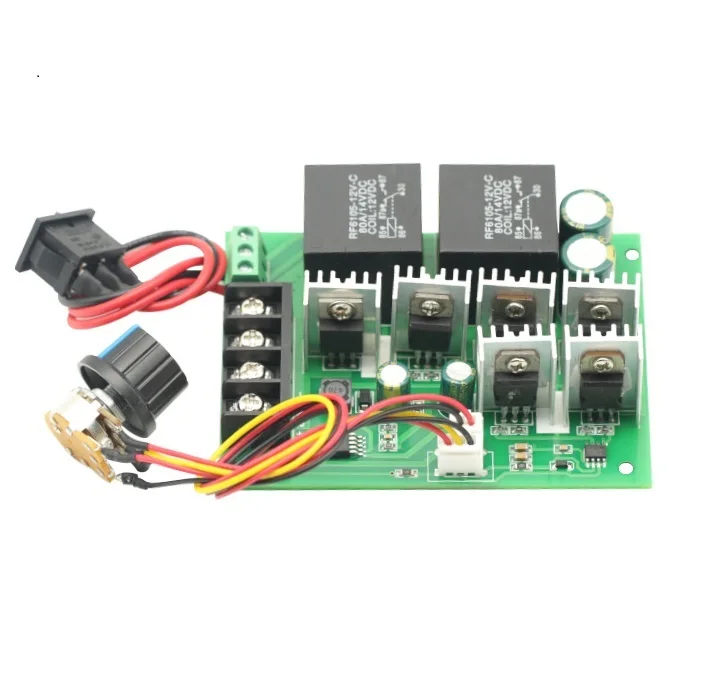 DC 10-55v 40A PWM fungsi Regulator kecepatan sikat DC pengendali Motor saklar untuk modul papan arduino