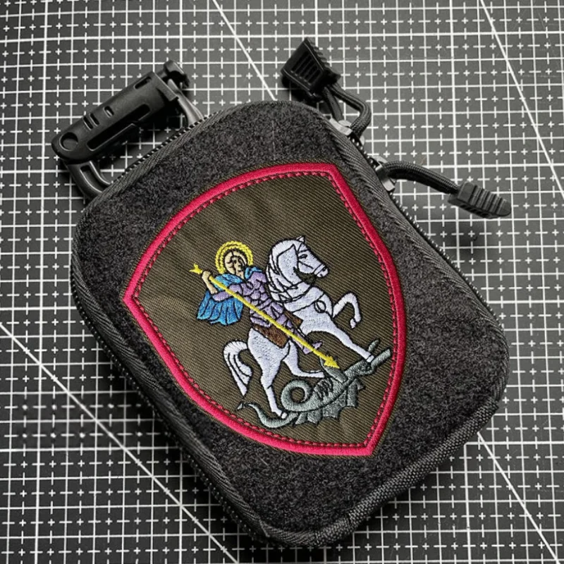 Parche táctico bordado San Jorge con velcro para mochila militar - imagen 2