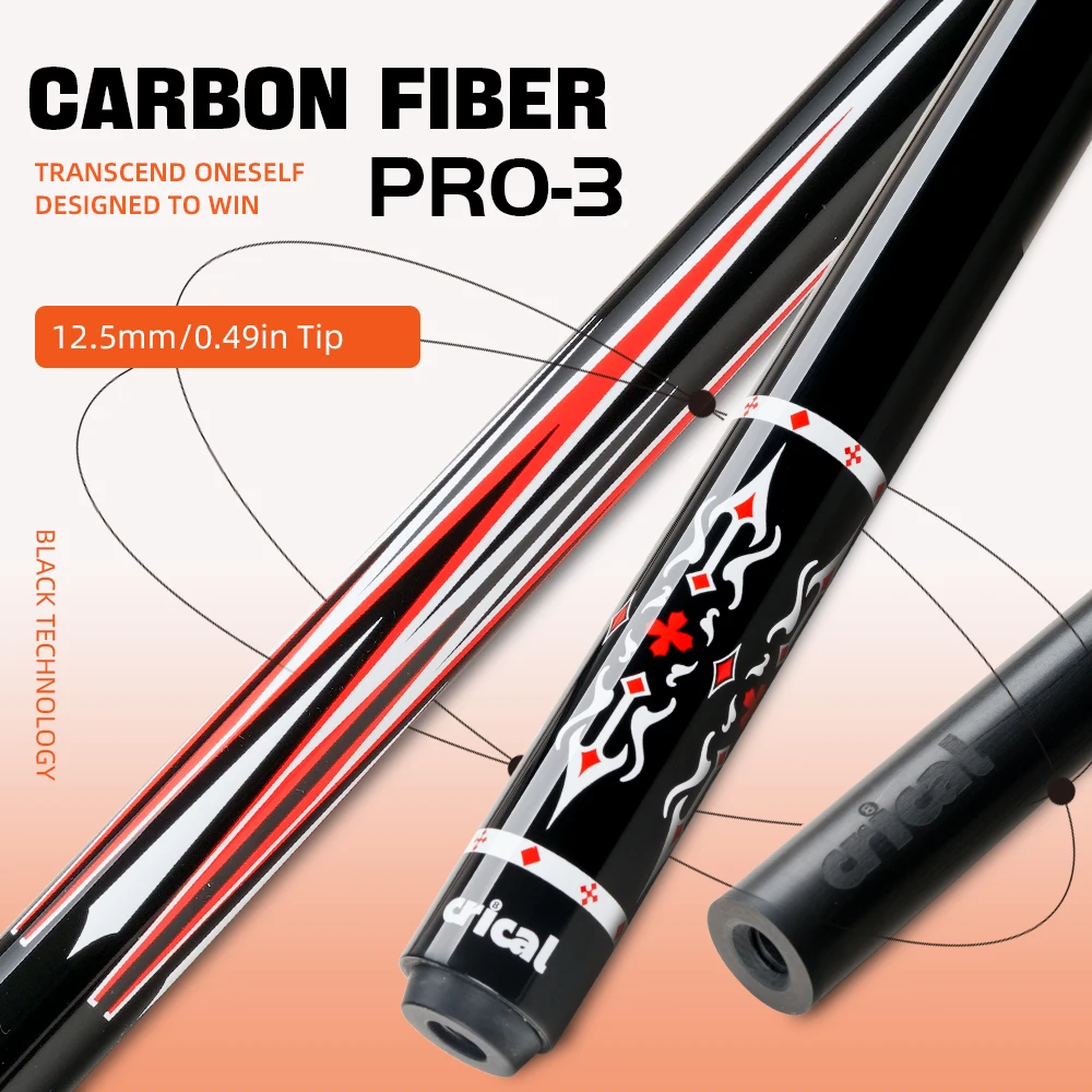 

КРИЧЕСКИЙ бильярдный кий с наконечником из углеродного волокна, наконечник 12,5 мм, шарнирный штифт 3*8/8, низкий дефекционный для профессионального бильярдного кия