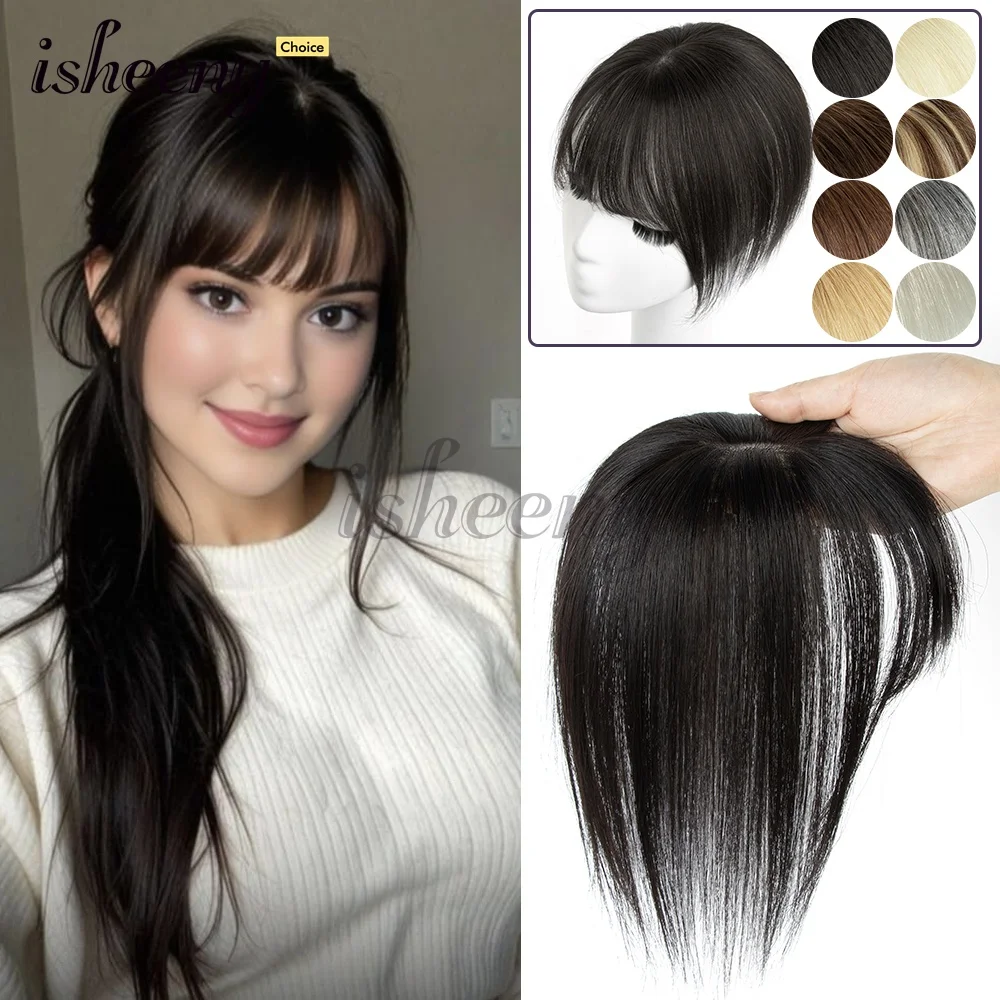 Human Hair Topper 5x9cm Breathable Hair Net Black Brown Blonde Hair Natural Straight Machine Remy Top Hair Pieces for Women 20g