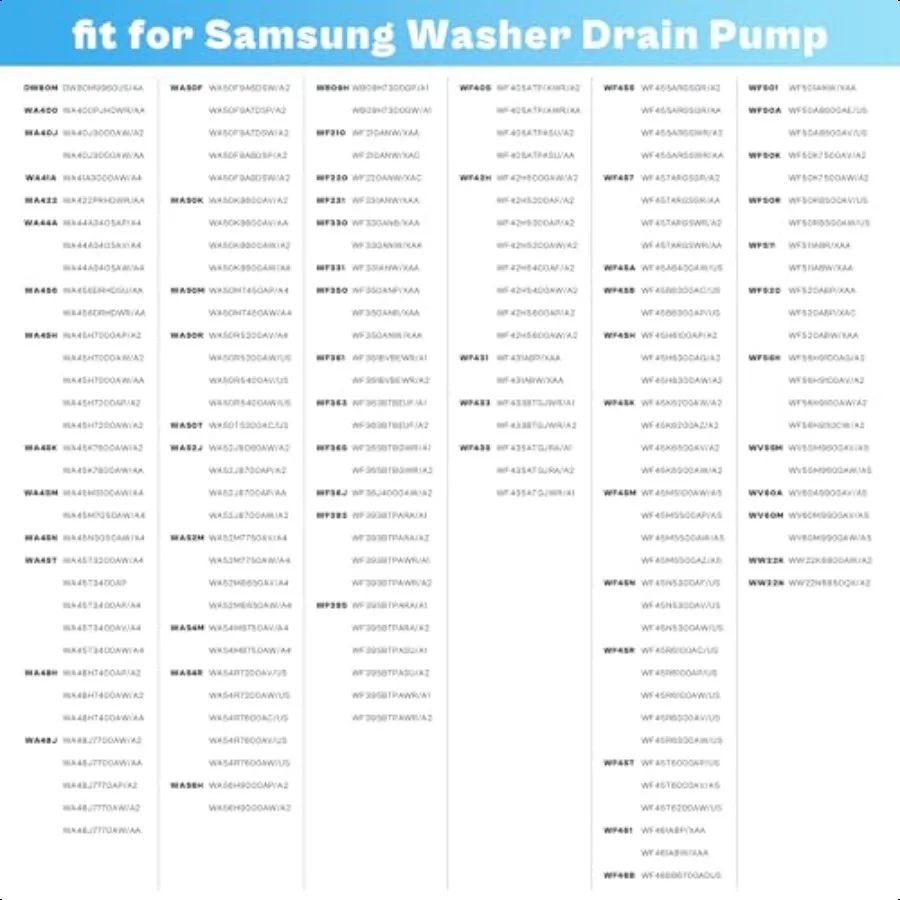 DC9720621A Двигатель сливного насоса стиральной машины подходит для сливного насоса стиральной машины Samsung OEM Vrt DC3100178A PX351601 03DC3100187A DC9719289F DC9719