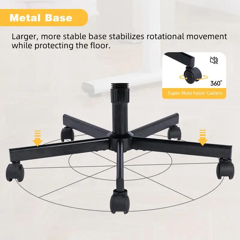 Ergonomic Yellow Linen Criss Cross Armrest Office Chair with Wheels for Home, Work & Study